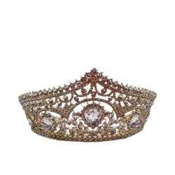 Royal Style Crown Headdress Headdress Light Luxury Rhinestone Crown