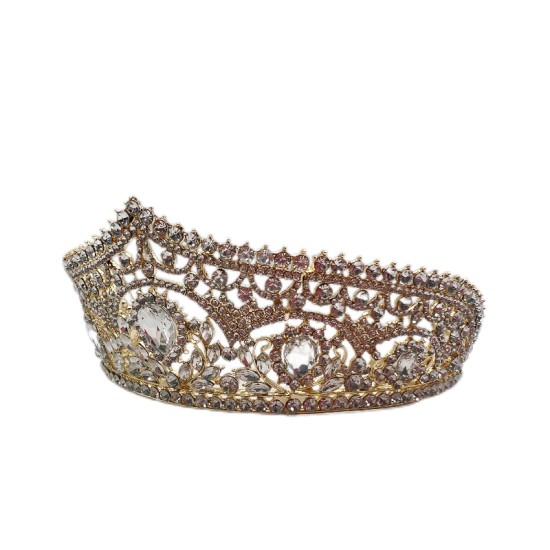 Royal Style Crown Headdress Headdress Light Luxury Rhinestone Crown