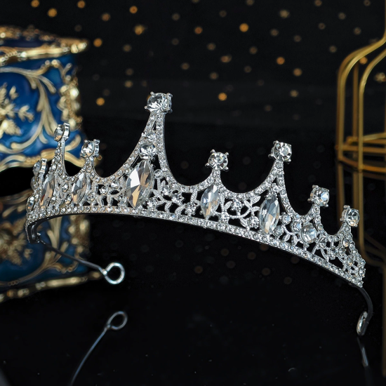 Crown Tiara High-End Rhinestone Fashion Queen Headband Crown