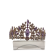 Purple Crown Retro Alloy Rhinestone Crown Headband High-End Jewelry