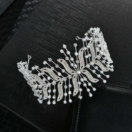 Alloy Headdress Simple And Fashionable All-Match Leaf Rhinestone Non-Slip Headband