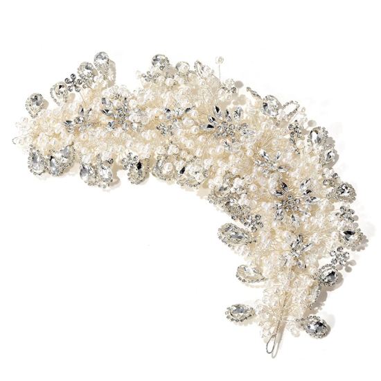 Bridal Crown Hair Accessories Luxury Beauty Handmade Rhinestone Pearl Headband