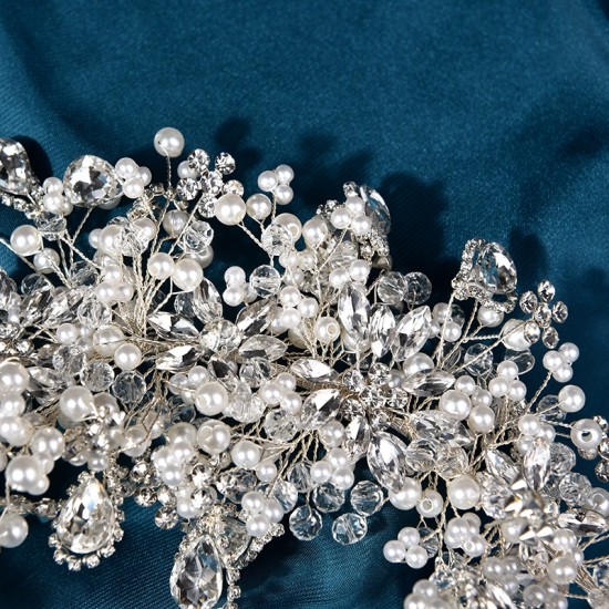 Bridal Crown Hair Accessories Luxury Beauty Handmade Rhinestone Pearl Headband