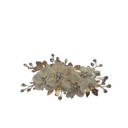 Sweet Mesh Hair Comb Headband Accessories Simulation Fabric Flower Headdress