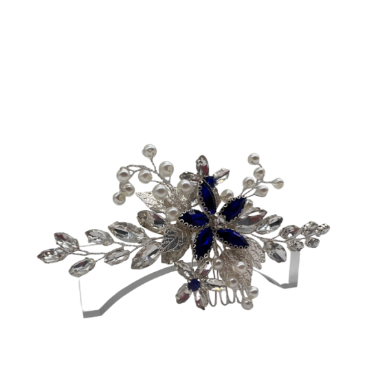 Sapphire Hair Comb Handmade Hair Ornaments Fashionable Hair Comb