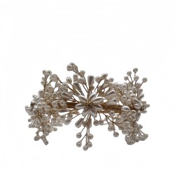 Pearl Pressed Hairband Sweet Flower Headdress Handmade Beaded Hairband