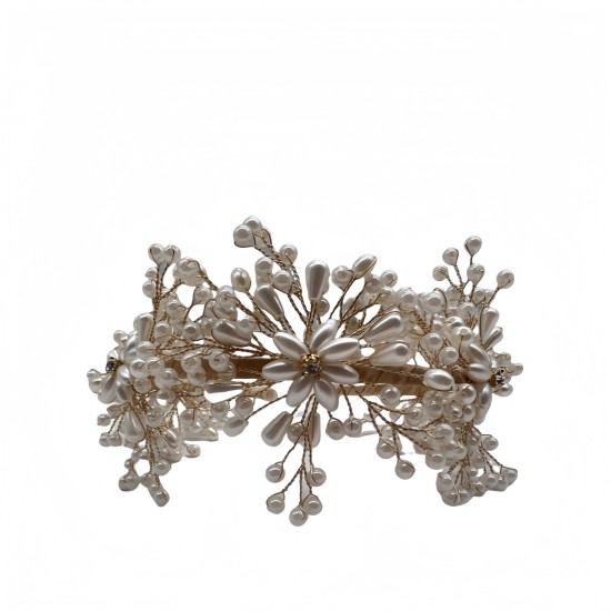 Pearl Pressed Hairband Sweet Flower Headdress Handmade Beaded Hairband