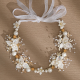 Sweet and Fairy Flower Garland Braided Headband Flower Girl Pearl Headdress