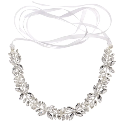 Super Shiny Rhinestone Soft Chain Pearl Handmade Beaded Headband